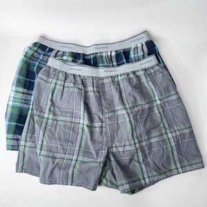 Vintage Fruit Of The Loom Boxers Plaid 55% Cotton Polyester Blend Men's Size M